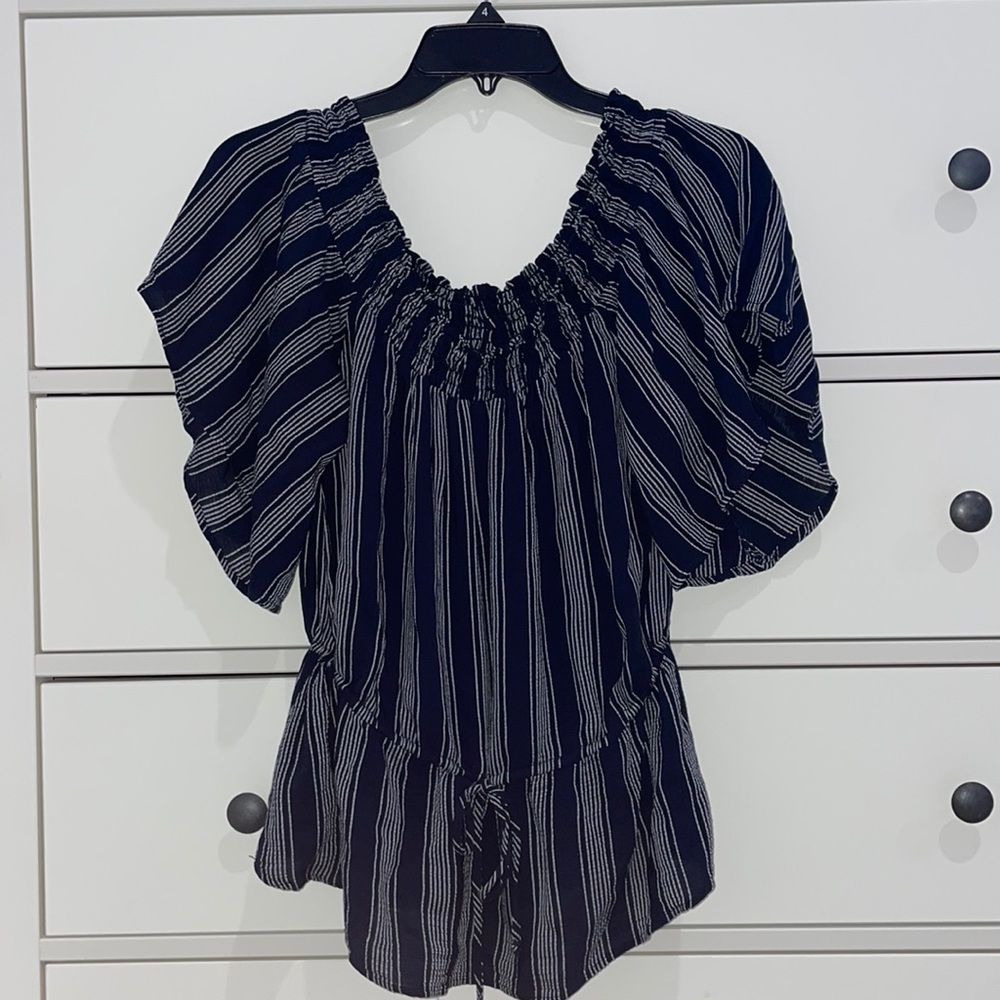 ABERCROMBIE NAVY BLUE BLOUSE